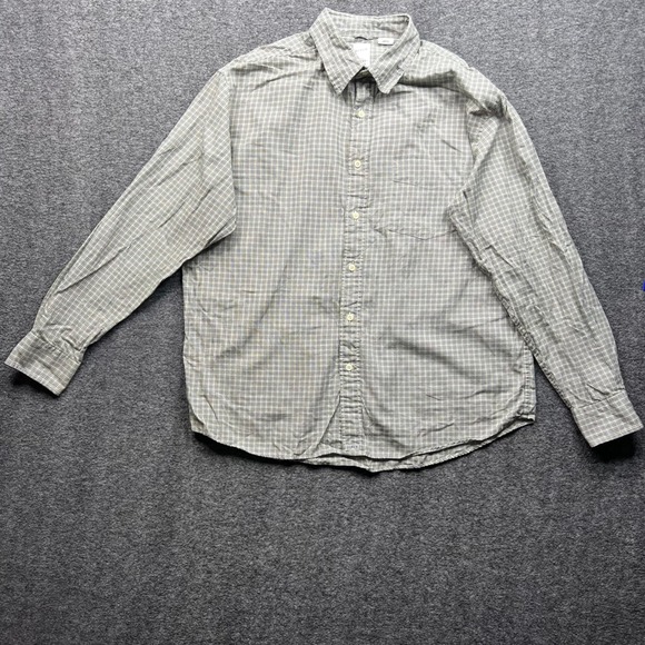 J.Crew Other - J. Crew Shirt Mens Large Green Tan Plaid Button Down Long Sleeve Cotton